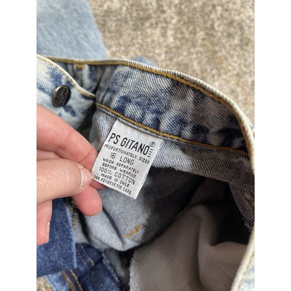 Vintage PS Gitano Jeans Womens Plus Size 16 High Rise Jeans Vintage Light Wash - Picture 6 of 9